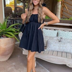 Abercrombie & Fitch Blue Smocked Mini Sundress